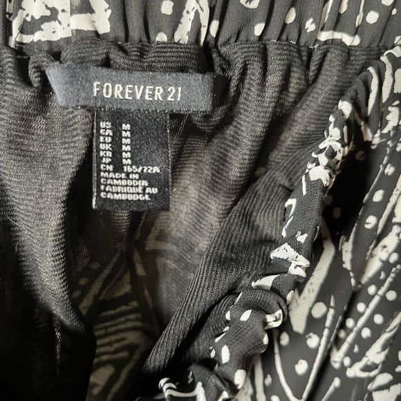 Forever 21 floral maxi skirt black sheer skirt Side Slit - Picture 2 of 7